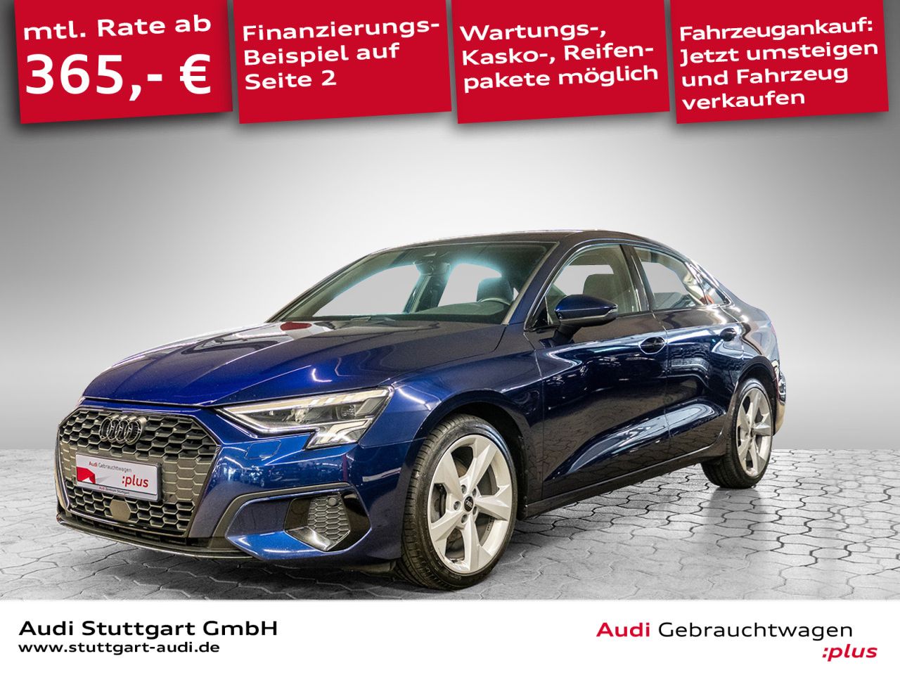 Audi A3 2022 г. Синий, пробег 59980 км