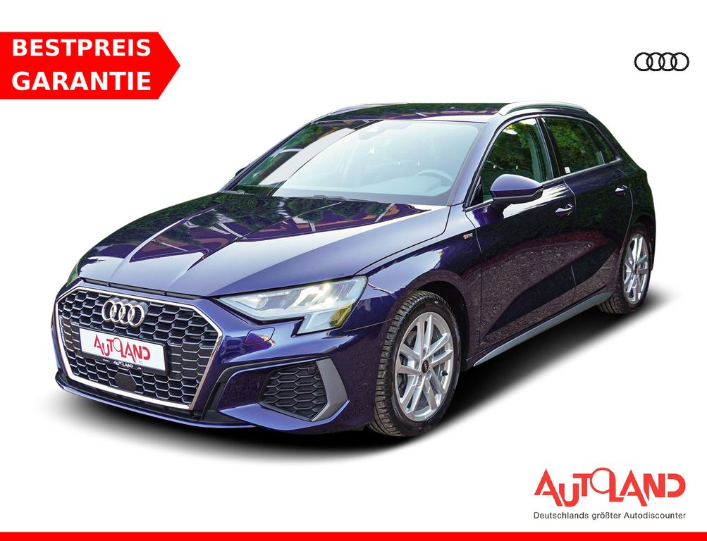 Audi A3 2022 г. Синий, пробег 23905 км