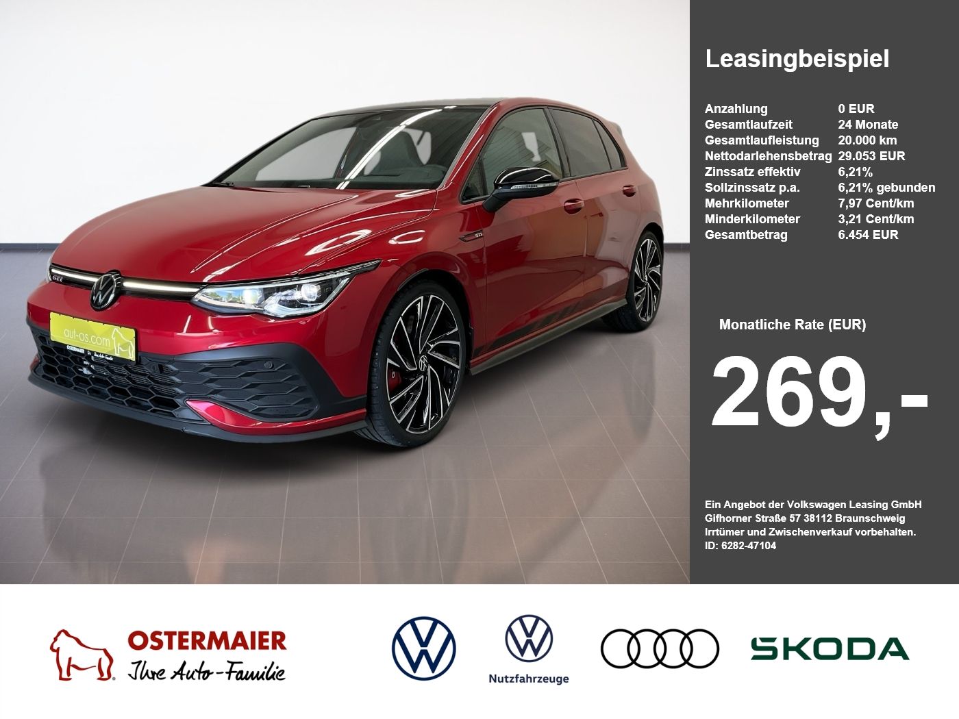 Volkswagen Golf 2023 г. Красный, пробег 30730 км
