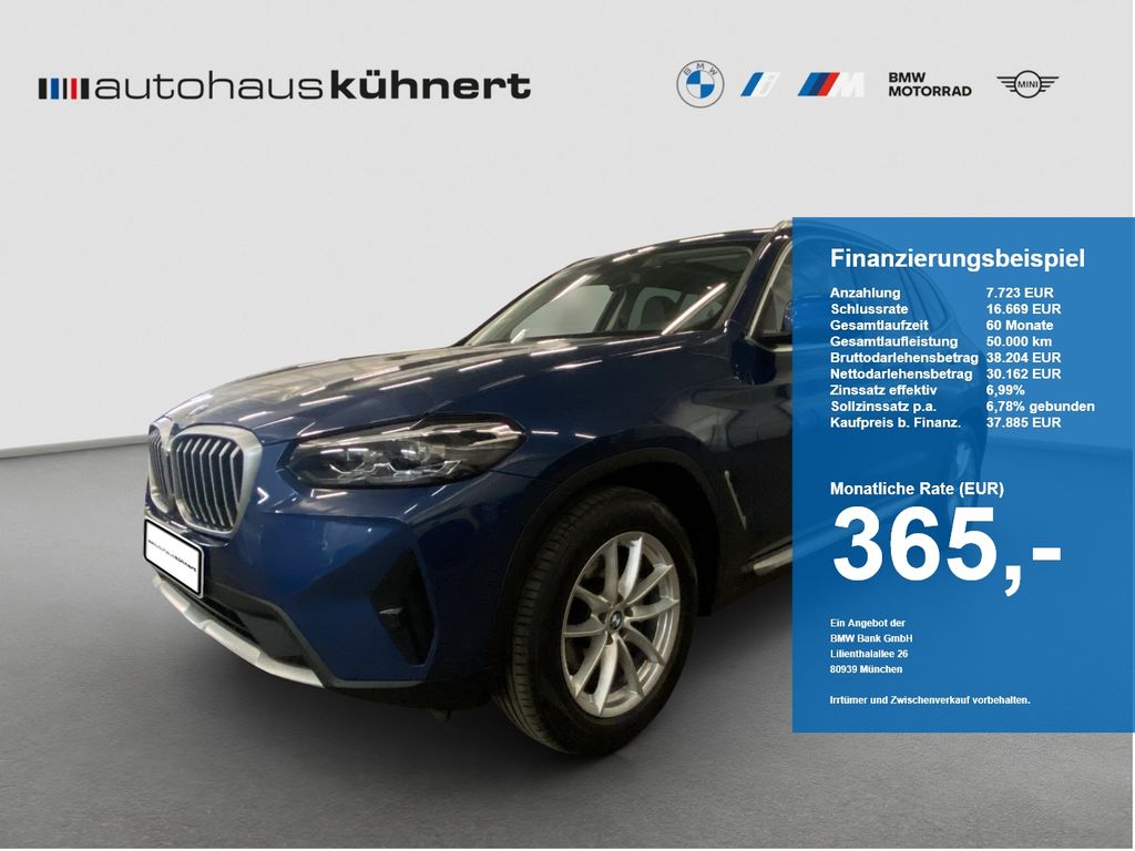 BMW X3 2023 г. Синий, пробег 49998 км
