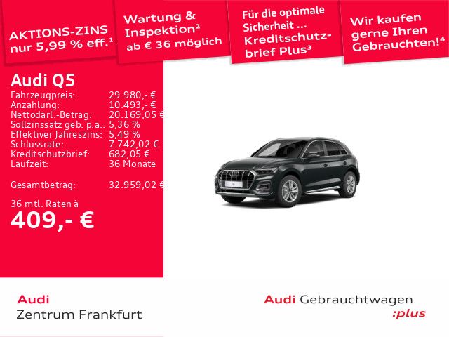 Audi Q5 2022 г. Серый, пробег 59840 км