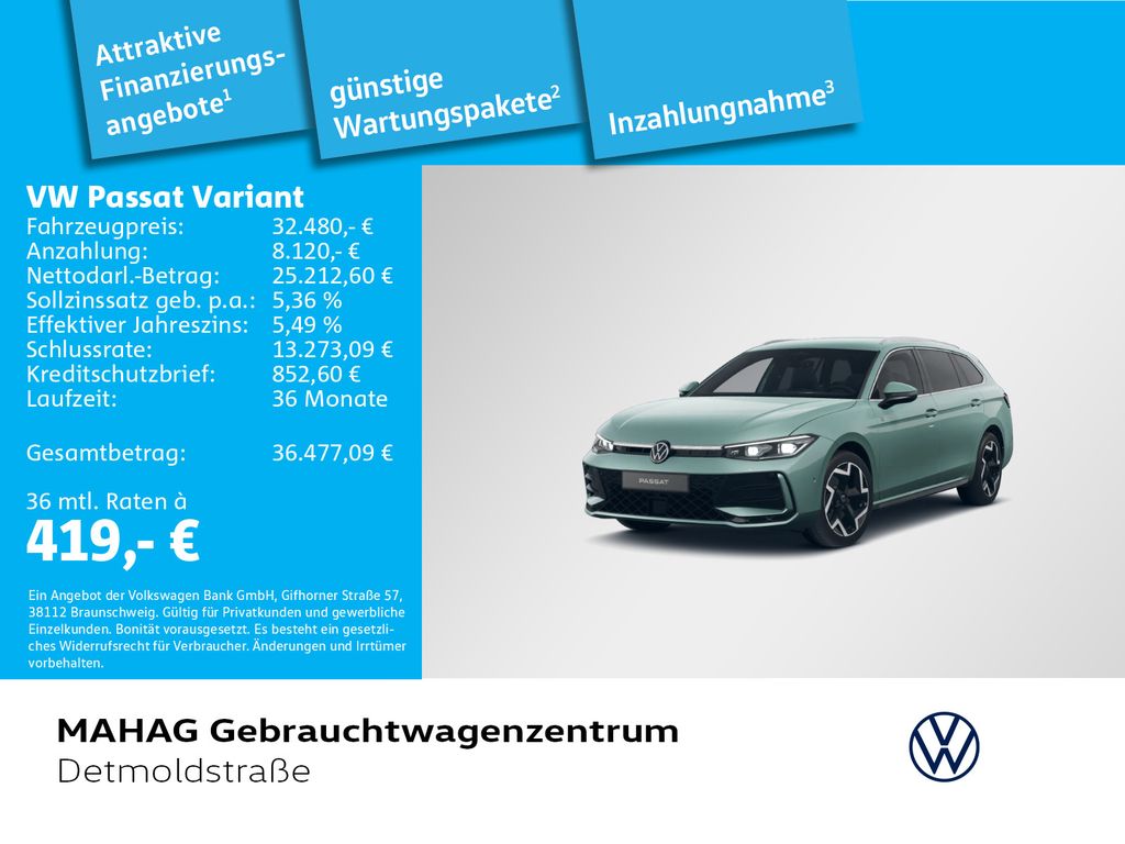 Volkswagen PASSAT VARIANT 2024 г. Зелёный, пробег 42866 км