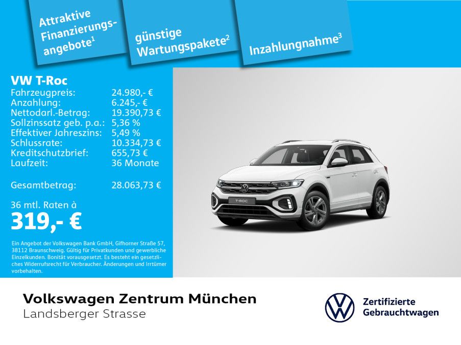 Volkswagen T-Roc 2024 г. Белый, пробег 42583 км