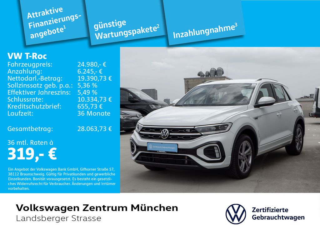 Volkswagen T-Roc 2024 г. Белый, пробег 42583 км