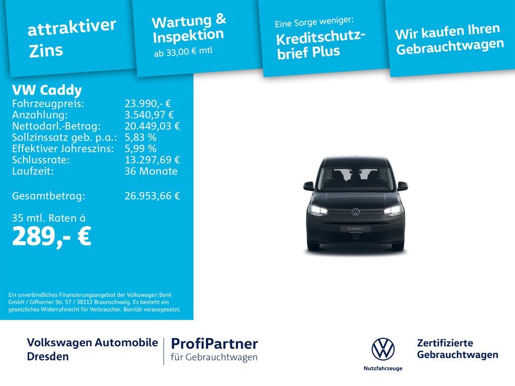 Volkswagen Caddy 2024 г. Чёрный, пробег 54868 км