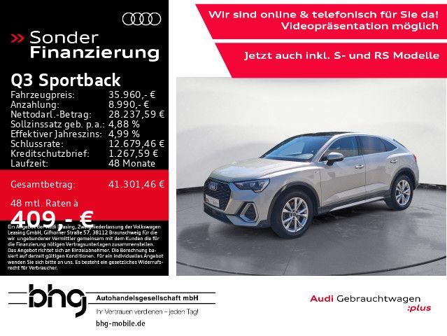 Audi Q3 2023 г. Серебристый, пробег 50074 км