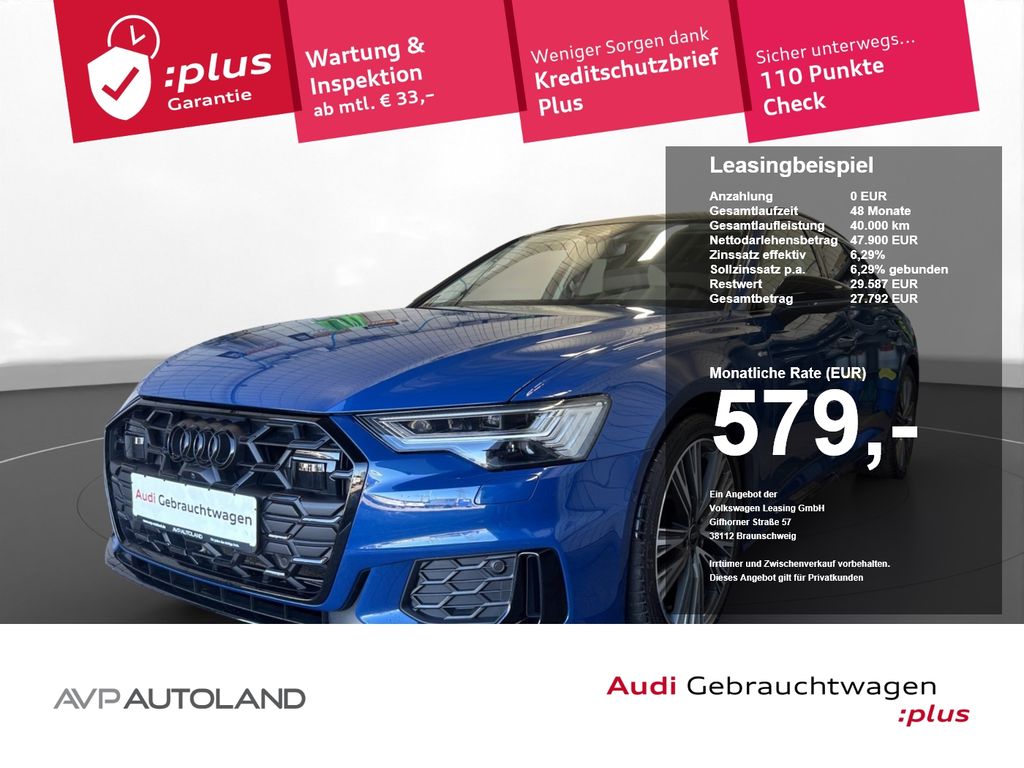 Audi A6 2024 г. Синий, пробег 38800 км