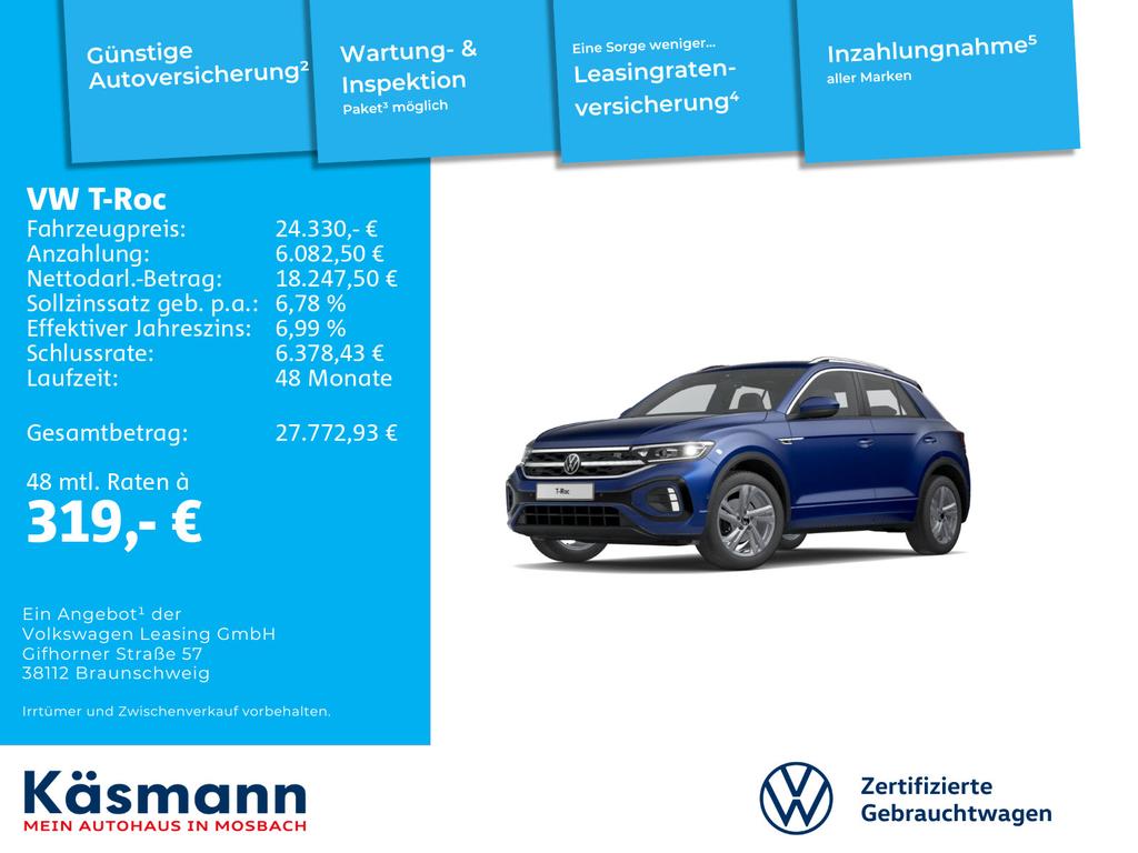 Volkswagen T-Roc 2022 г. Синий, пробег 33286 км