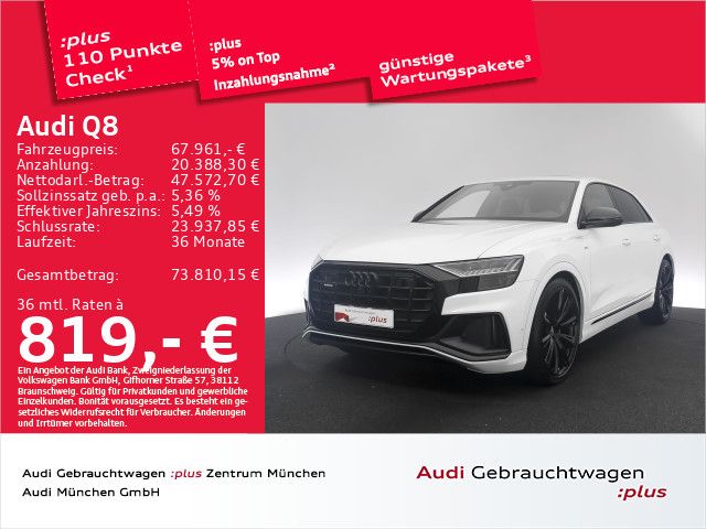 Audi Q8 2023 г. Белый, пробег 53028 км