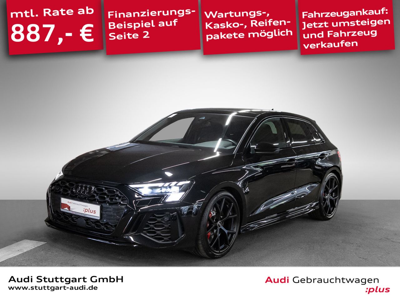 Audi RS3 2022 г. Чёрный, пробег 27771 км