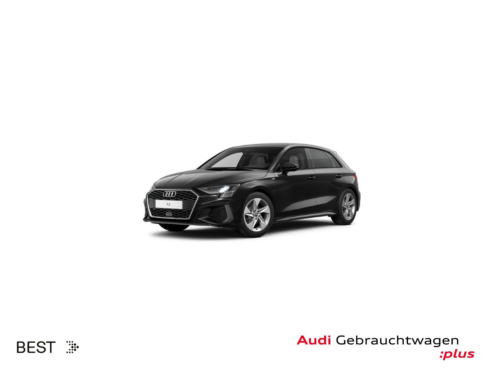 Audi A3 2023 г. Чёрный, пробег 54700 км