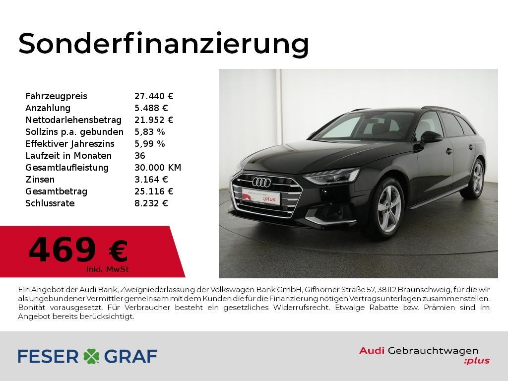 Audi A4 2023 г. Чёрный, пробег 54950 км