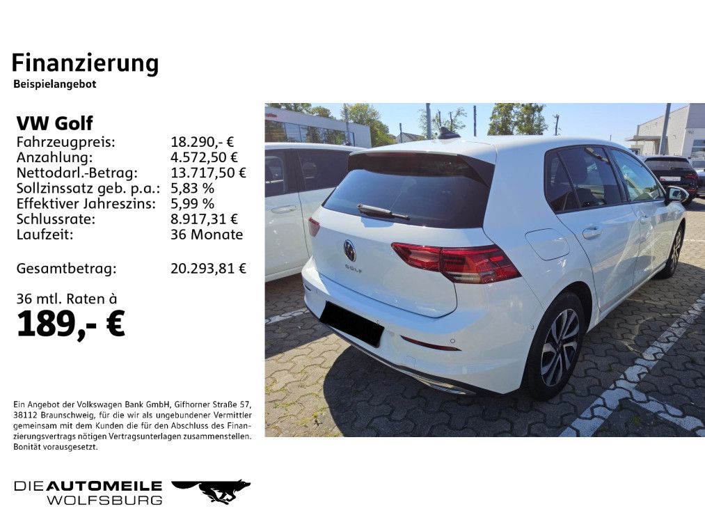 Volkswagen Golf 2023 г. Белый, пробег 53800 км