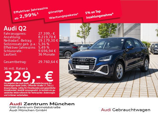 Audi Q2 2022 г. Синий, пробег 45909 км