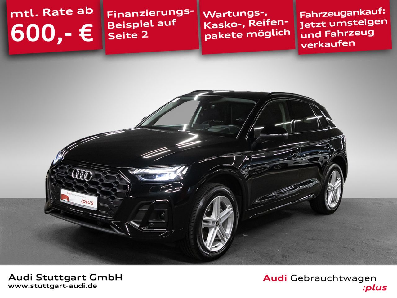 Audi Q5 2023 г. Чёрный, пробег 43057 км