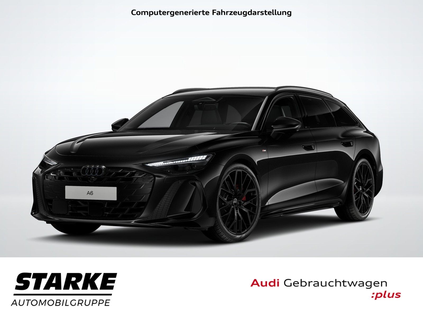 Audi A6 2025 г. Чёрный, пробег 11640 км