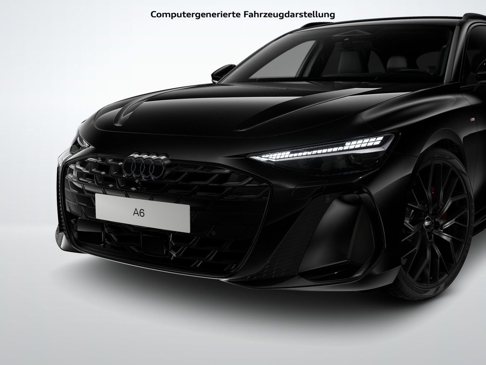 Audi A6 2025 г. Чёрный, пробег 11640 км
