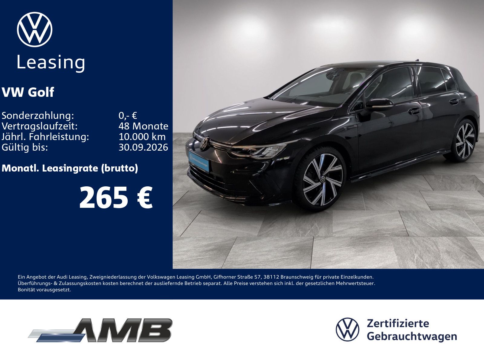 Volkswagen Golf 2024 г. Чёрный, пробег 35540 км