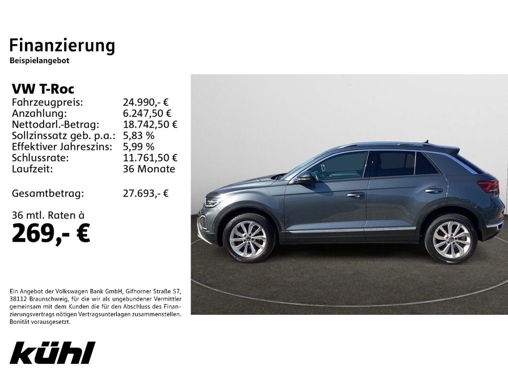 Volkswagen T-Roc 2022 г. Серый, пробег 48473 км