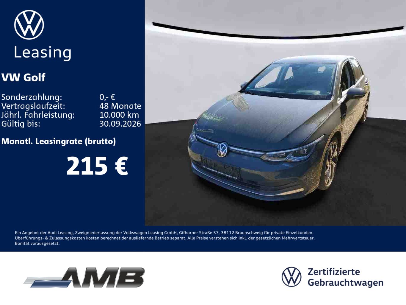 Volkswagen Golf 2024 г. Серый, пробег 39450 км