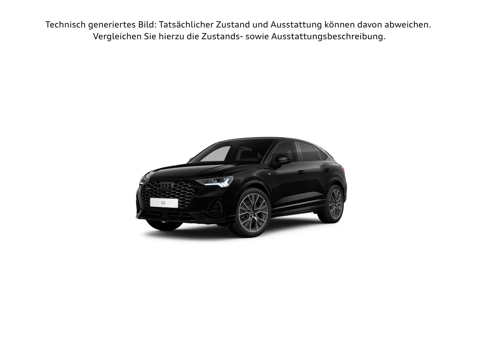 Audi Q3 2023 г. Чёрный, пробег 44953 км
