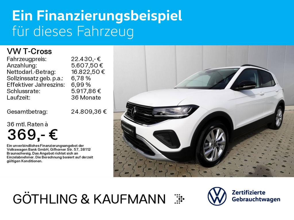 Volkswagen T-Cross 2024 г. Белый, пробег 25274 км