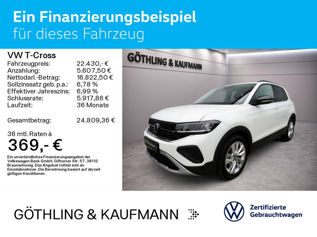 Volkswagen T-Cross 2024 г. Белый, пробег 22923 км