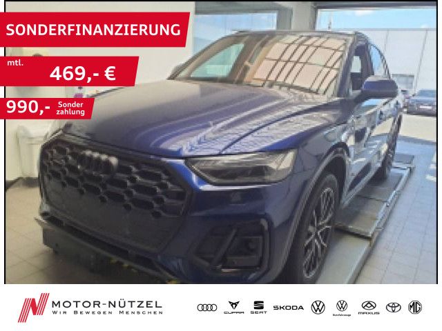 Audi Q5 2023 г. Синий, пробег 53580 км