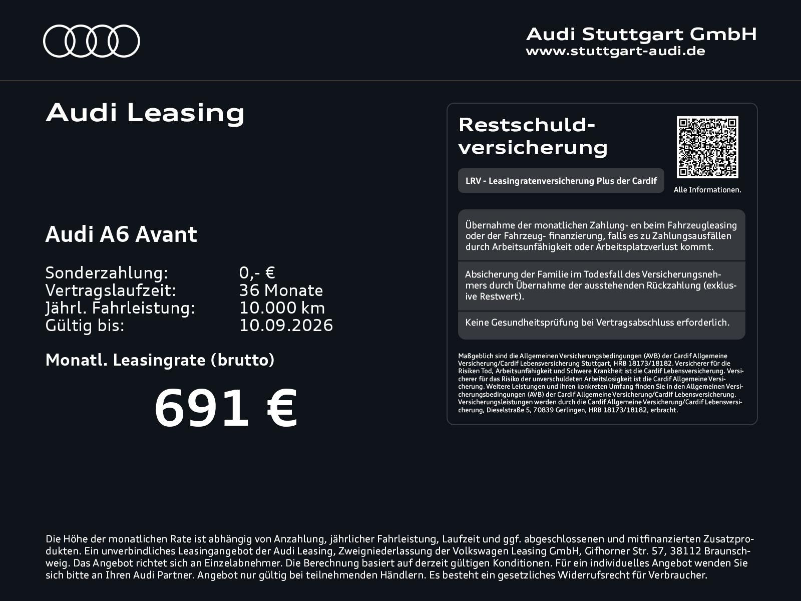 Audi A6 2025 г. Серый, пробег 3210 км