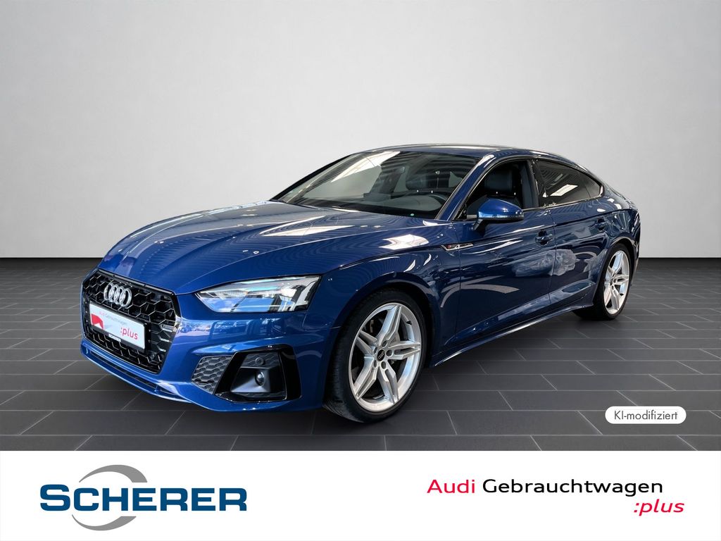 Audi A5 2023 г. Синий, пробег 54370 км