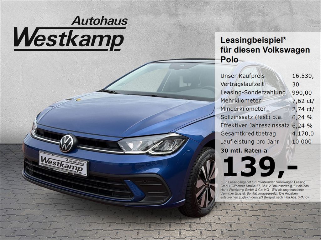 Volkswagen Polo 2023 г. Синий, пробег 17650 км