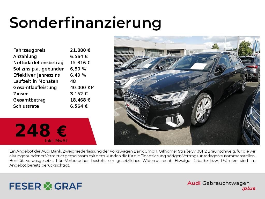 Audi A3 2022 г. Чёрный, пробег 47400 км