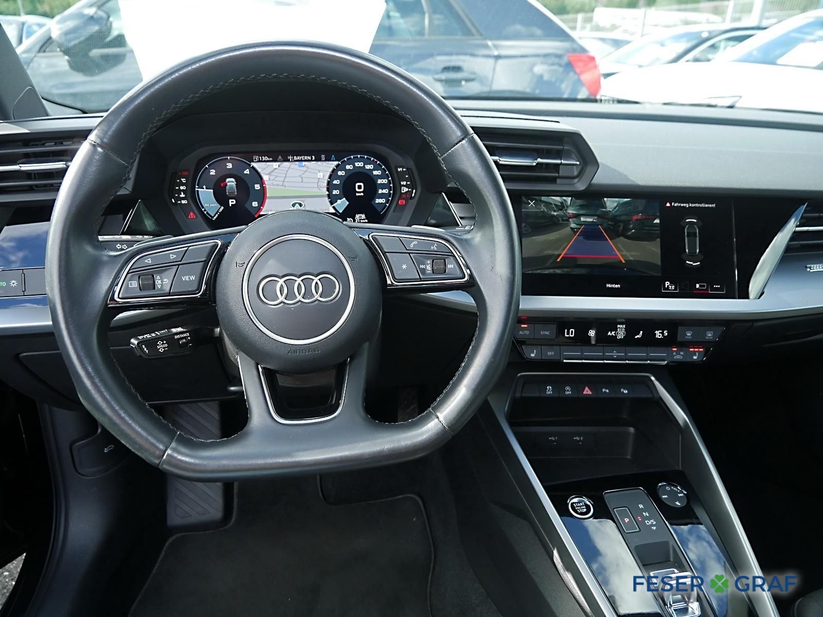 Audi A3 2022 г. Чёрный, пробег 47400 км