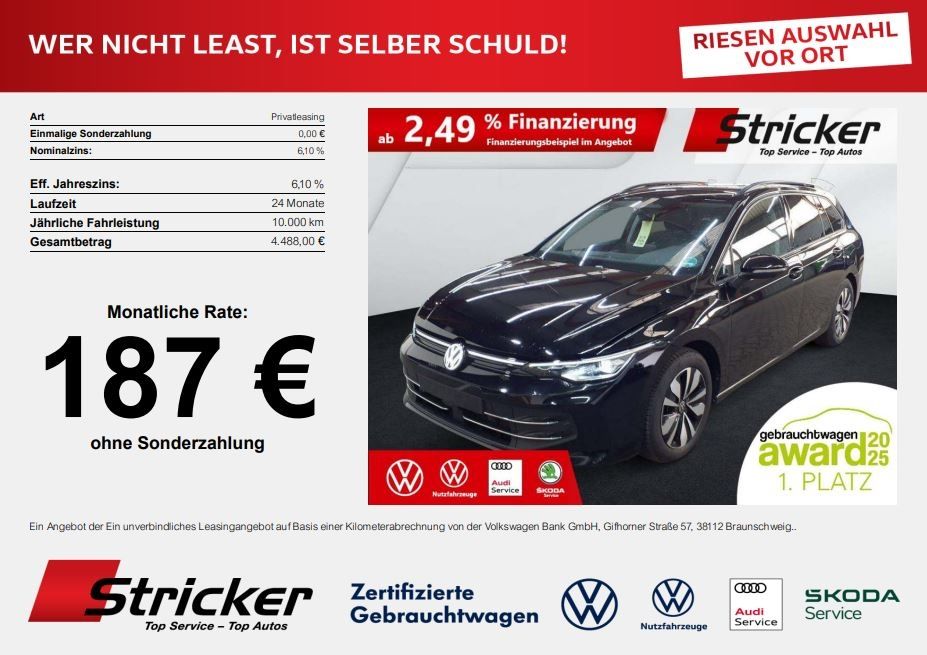 Volkswagen Golf 2025 г. Чёрный, пробег 21730 км