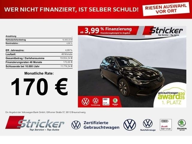 Volkswagen Golf 2023 г. Чёрный, пробег 52108 км