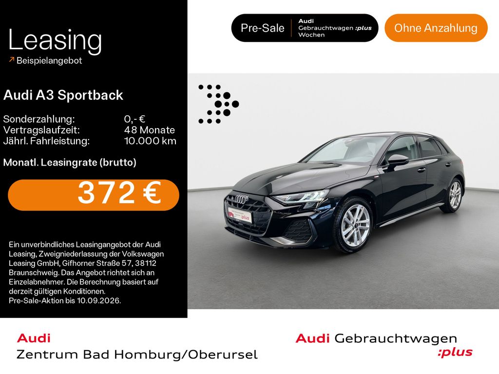 Audi A3 2025 г. Чёрный, пробег 25236 км