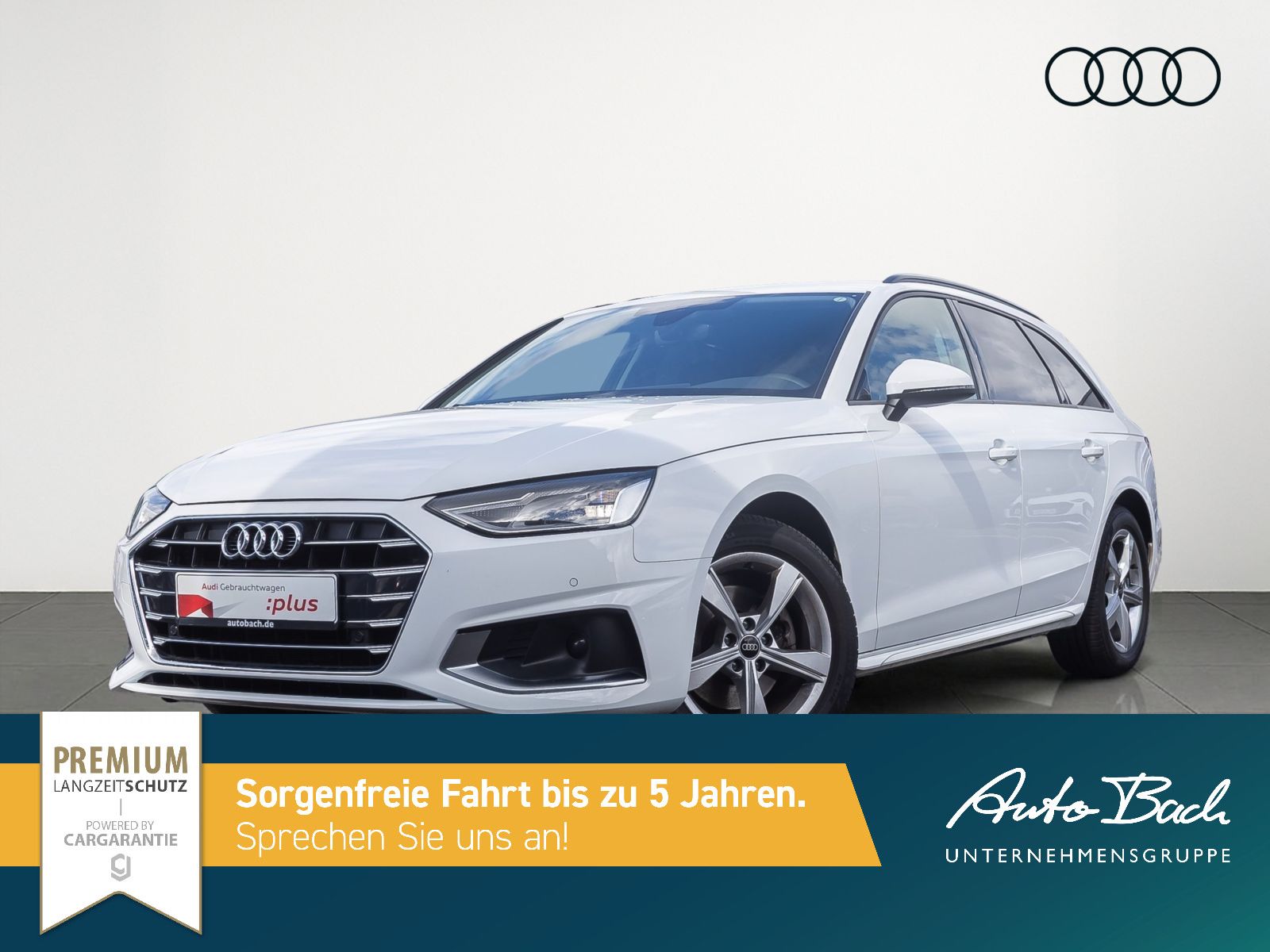 Audi A4 2023 г. Белый, пробег 44840 км