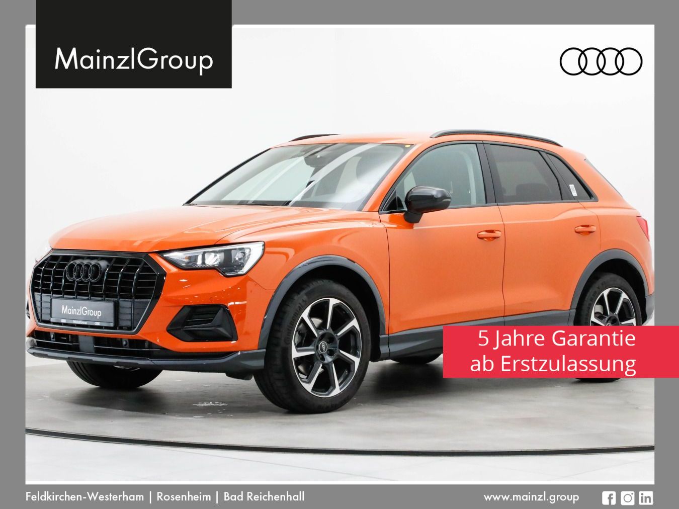 Audi Q3 2023 г. Оранжевый, пробег 49700 км