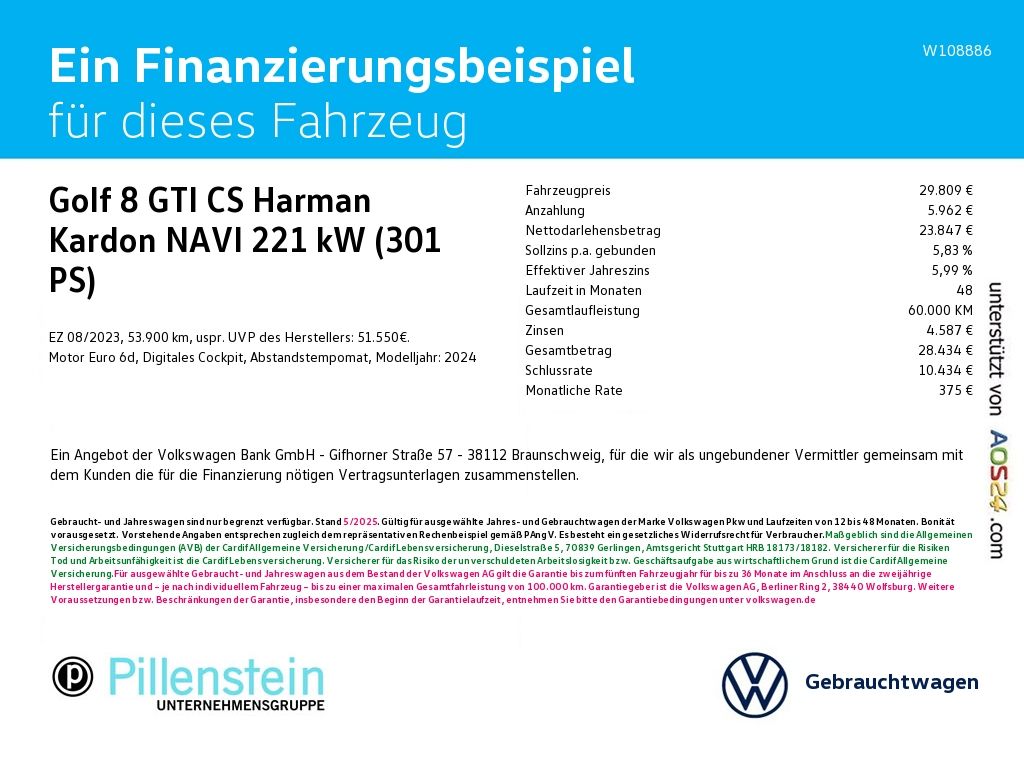 Volkswagen Golf 2023 г. Синий, пробег 53900 км