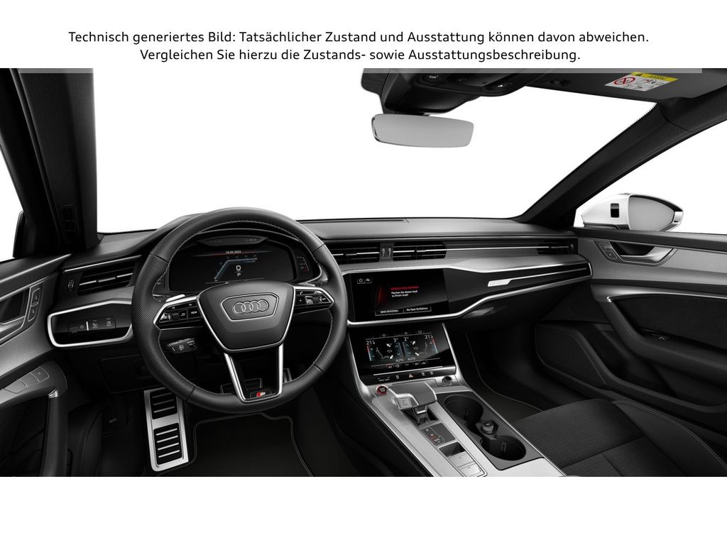 Audi A6 2023 г. Чёрный, пробег 55648 км