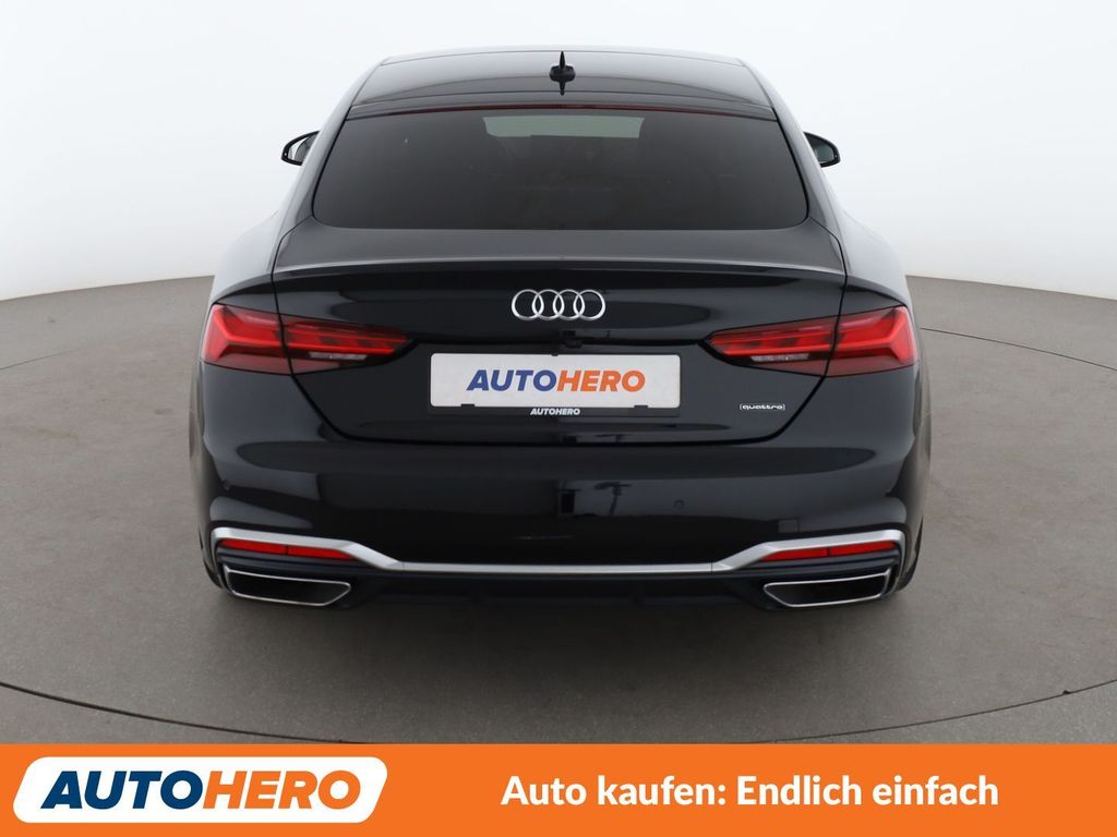 Audi A5 2021 г. Чёрный, пробег 55650 км