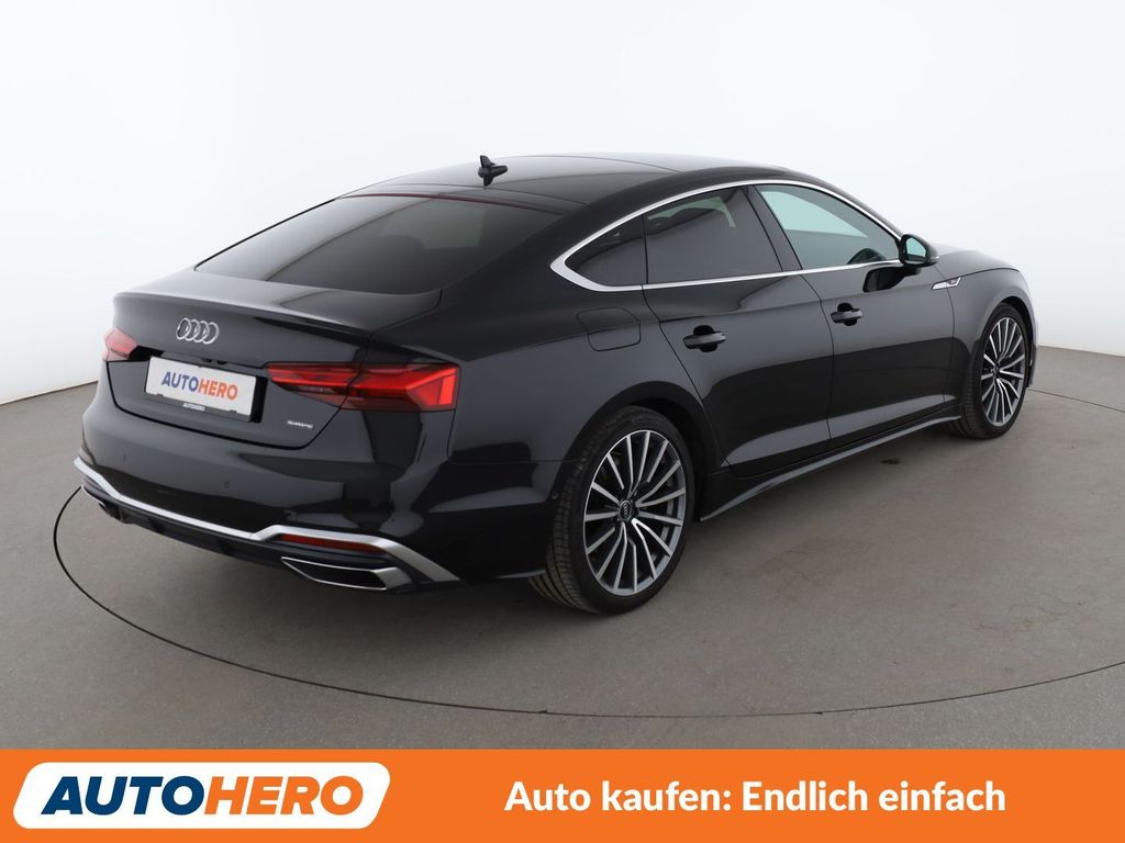 Audi A5 2021 г. Чёрный, пробег 55650 км