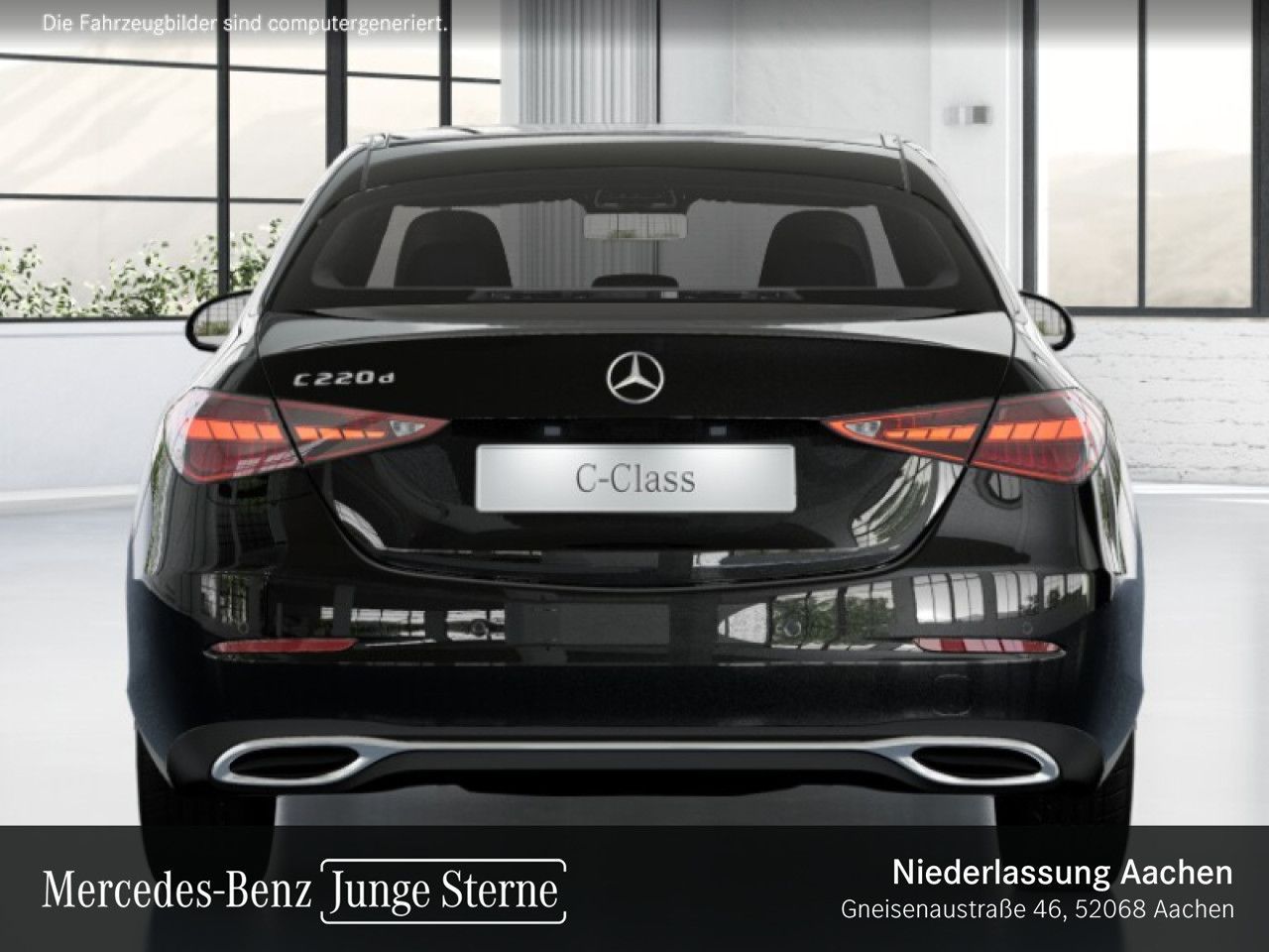 Mercedes-Benz C 220 2021 г. Чёрный, пробег 49390 км