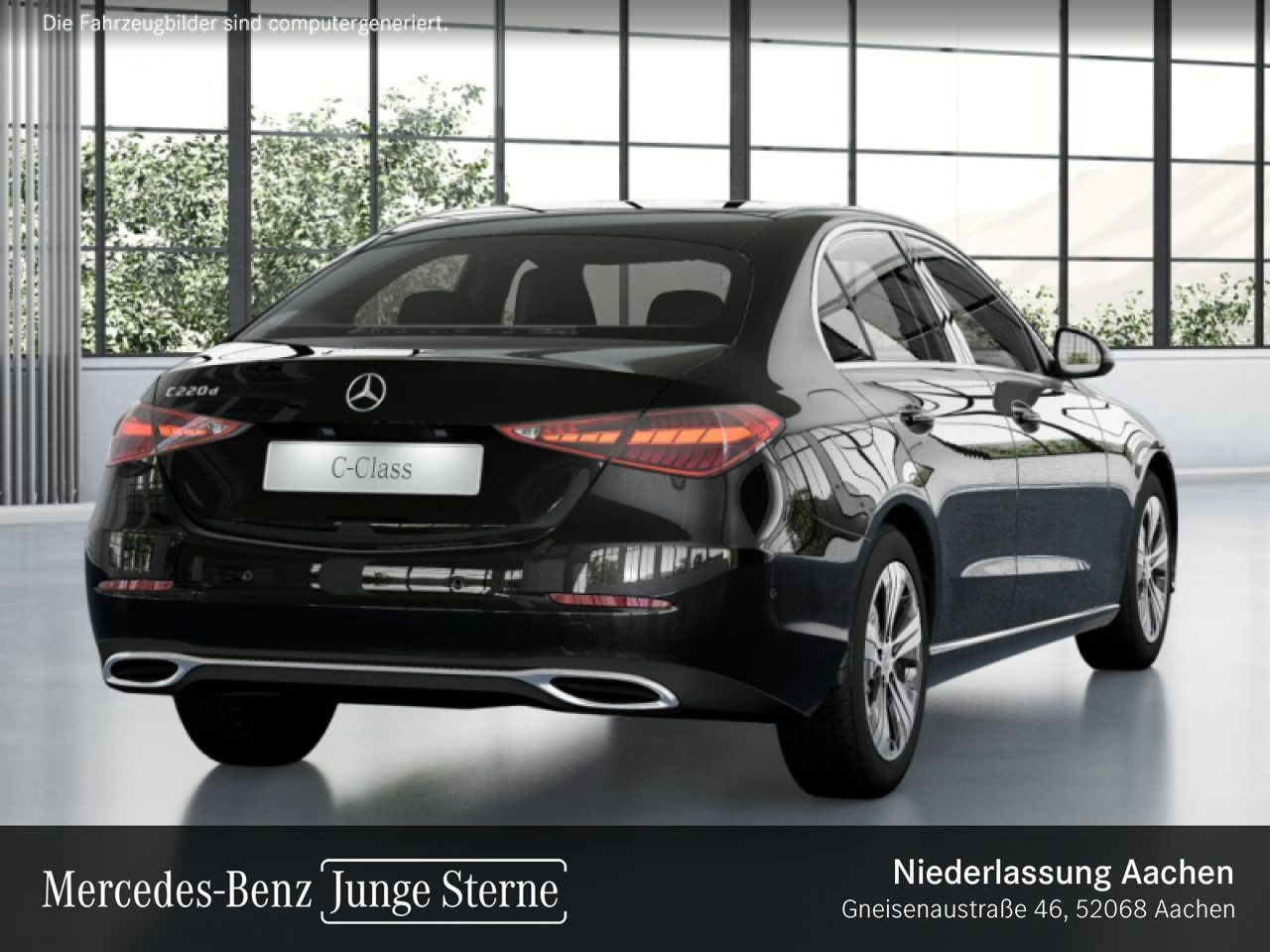 Mercedes-Benz C 220 2021 г. Чёрный, пробег 49390 км
