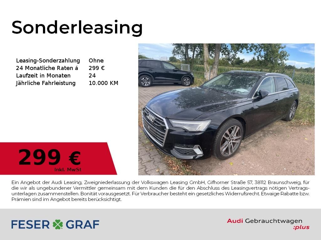 Audi A6 2023 г. Чёрный, пробег 51018 км