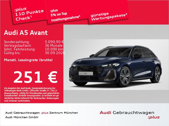 Audi A5 2025 г. Синий, пробег 6489 км