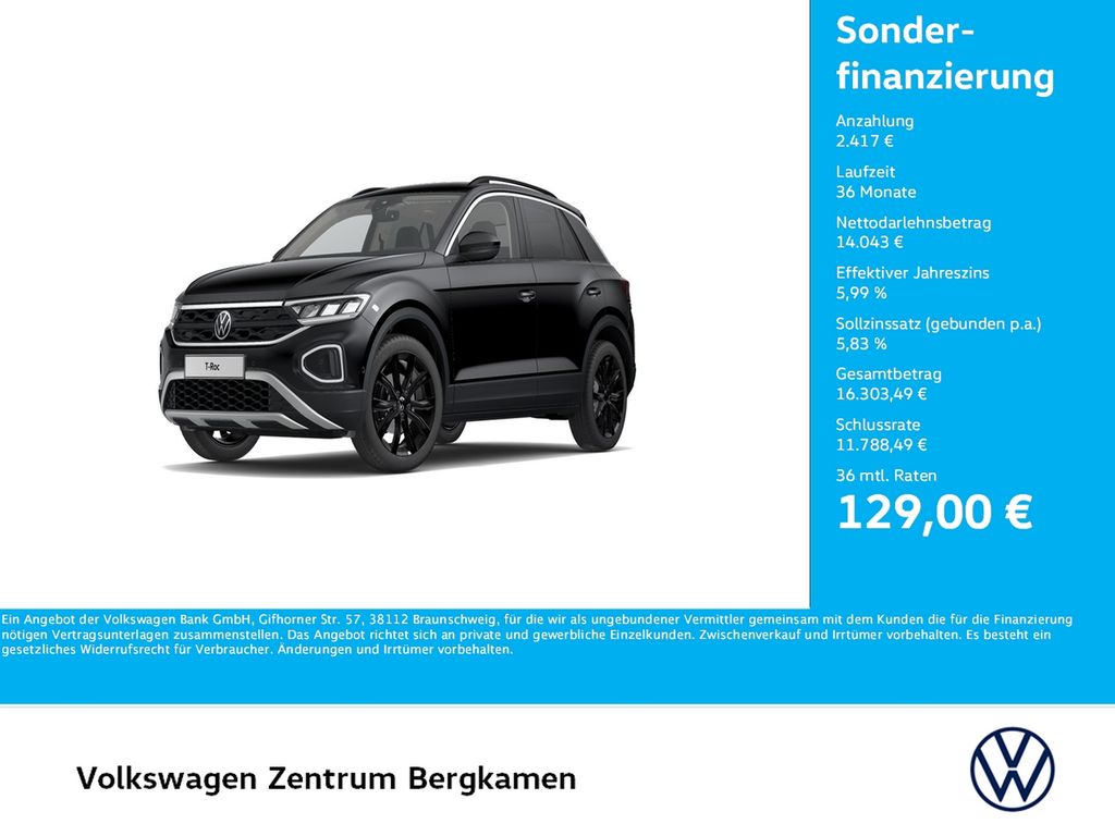 Volkswagen T-Roc 2022 г. Чёрный, пробег 42244 км