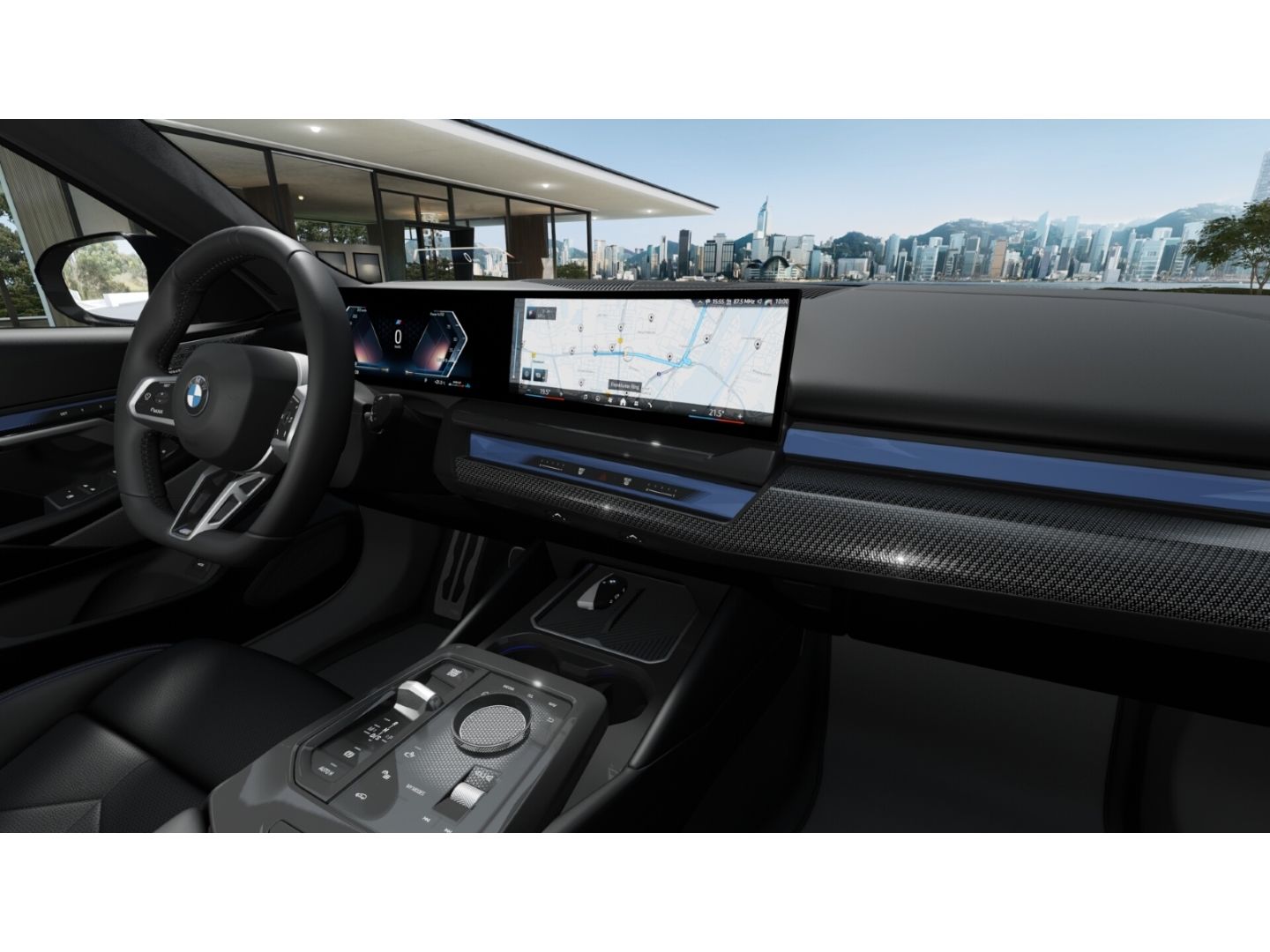 BMW 520 2025 г. Синий, пробег 32900 км