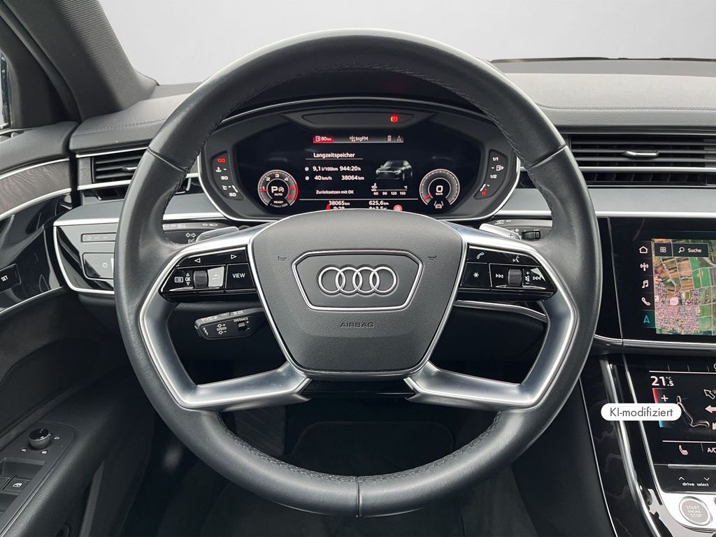 Audi A8 2023 г. Чёрный, пробег 38063 км