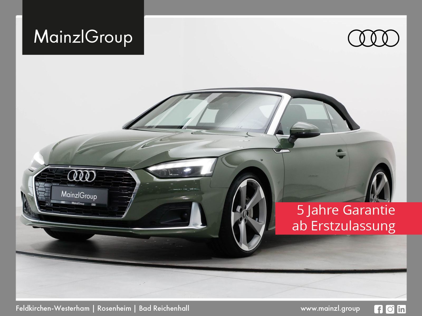 Audi A5 2022 г. Зелёный, пробег 45200 км